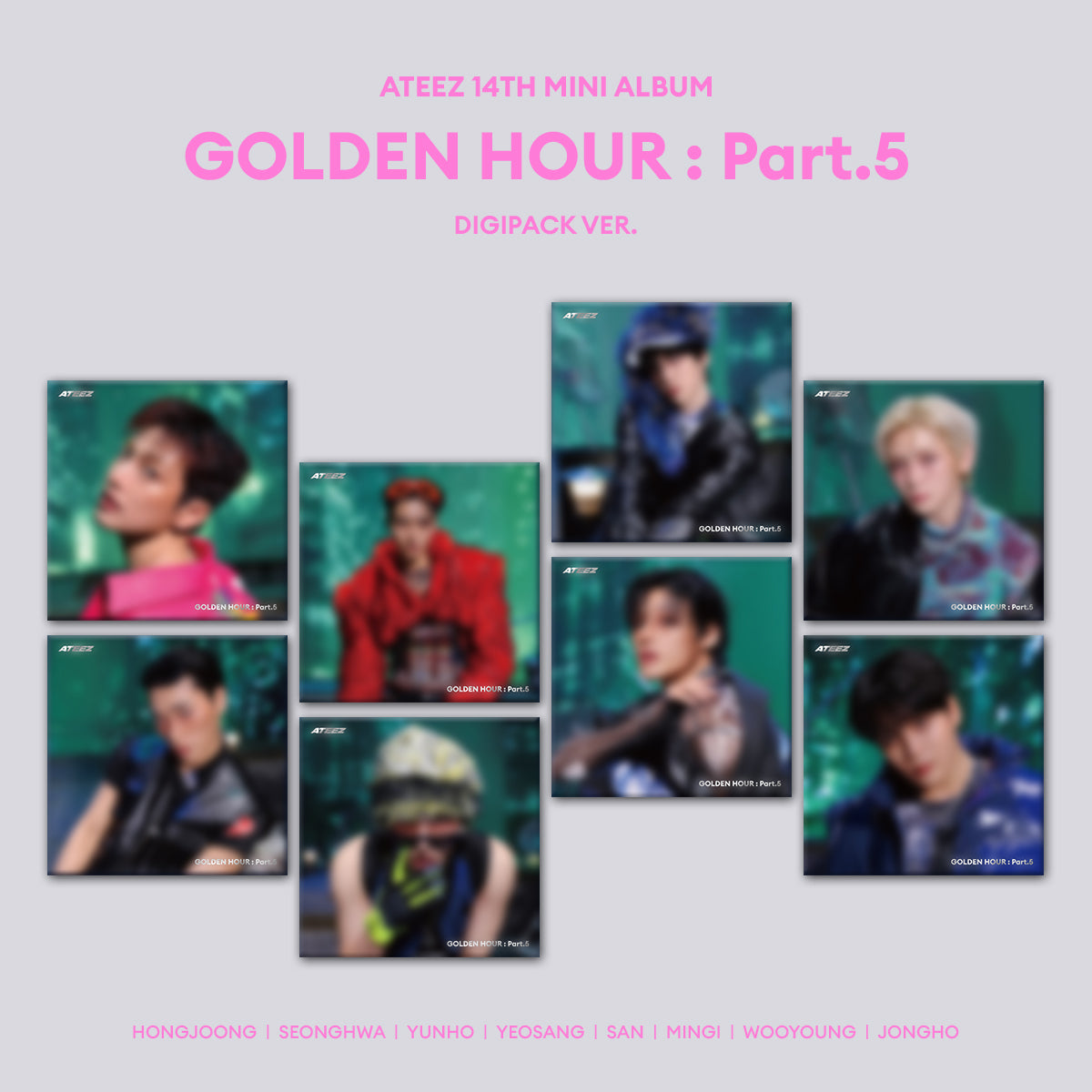 [Pre-Order] ATEEZ - GOLDEN HOUR : PART.5 (14th Mini Album) (DIGIPACK Ver.) + TOKTOQ Gift