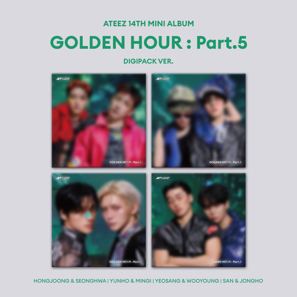 [Pre-Order] ATEEZ - GOLDEN HOUR : PART.5 (14th Mini Album) (DIGIPACK UNIT Ver.) + TOKTOQ Gift