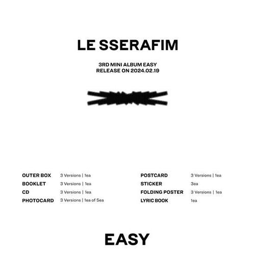 LE SSERAFIM - EASY (3rd Mini Album)