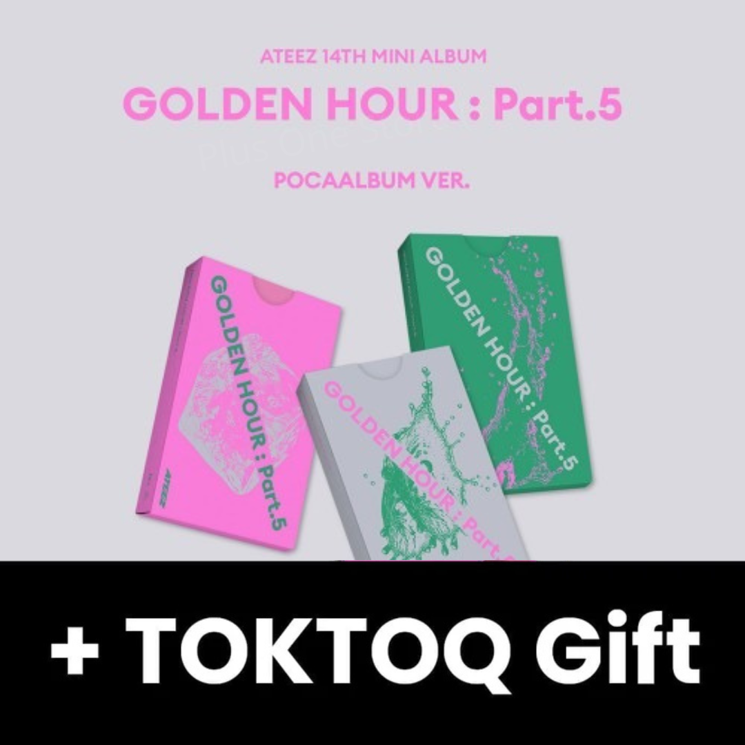 [Pre-Order] ATEEZ - GOLDEN HOUR : PART.5 (14th Mini Album) (POCAALBUM) + TOKTOQ Gift