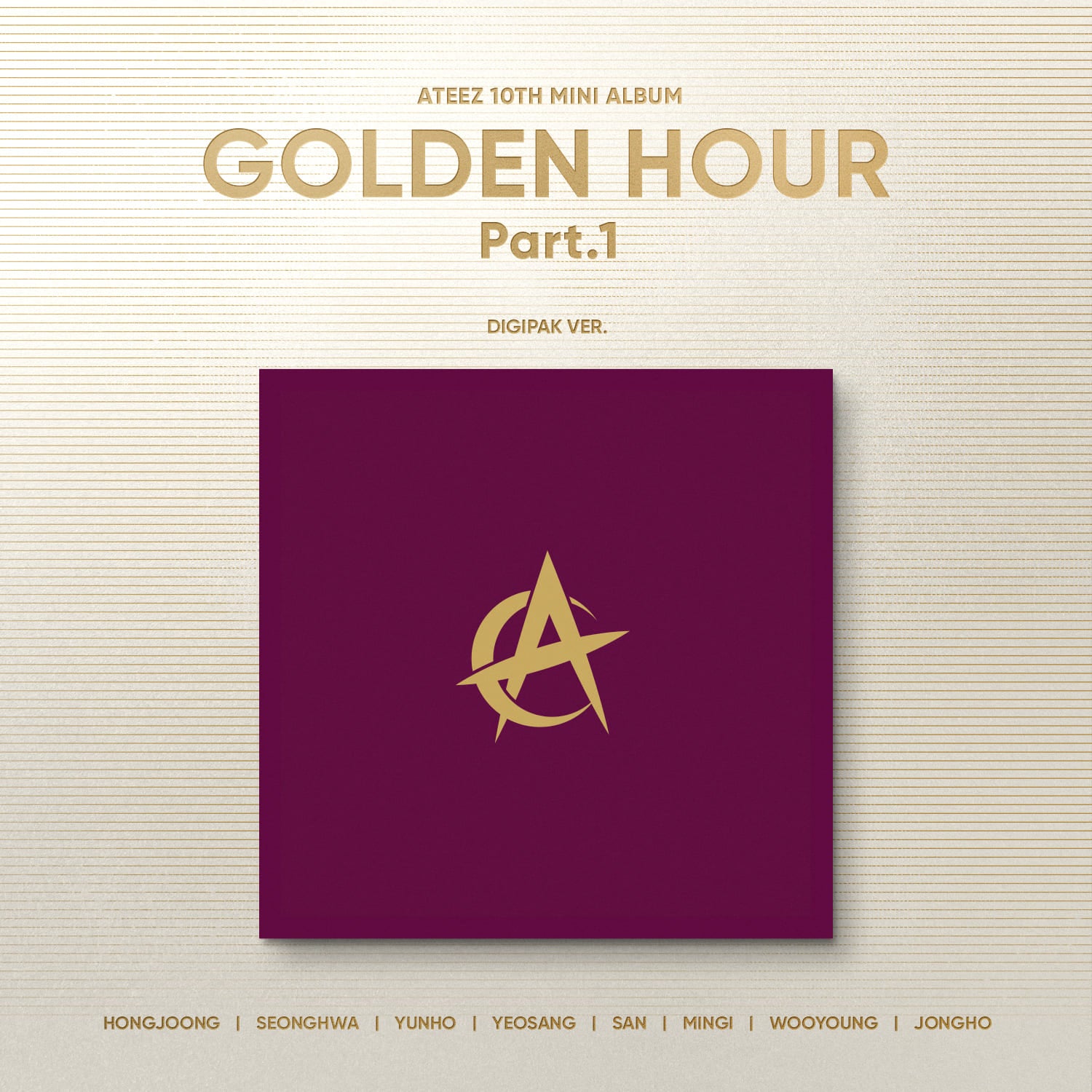 ATEEZ - GOLDEN HOUR : PART.1 (10th Mini Album) (Digipack Ver.) - Random Version