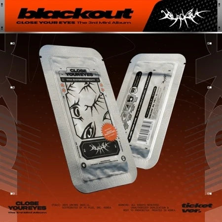 CLOSE YOUR EYES - BLACKOUT (The 3rd Mini Album) [TICKET Version]